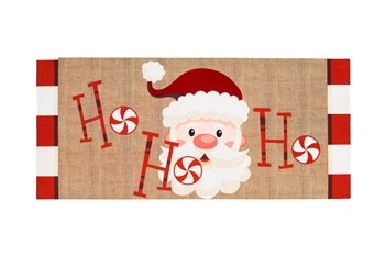 10" x 22" Santa face Ho Ho Ho Doormat