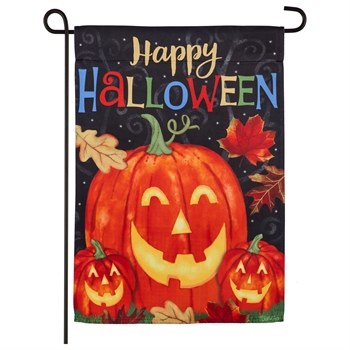 Mini Happy Halloween Pumpkin Flag Decoration