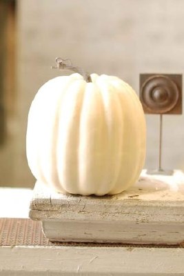 8" Cream Pumpkin Fall and Thanksgiving Decoration