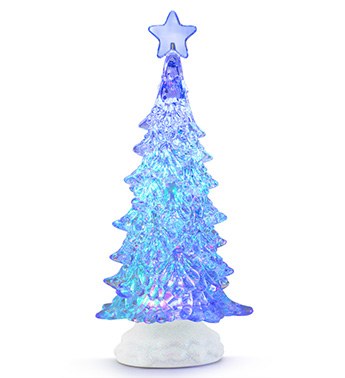 12" LED Clear Acrylic Star Christmas Tree