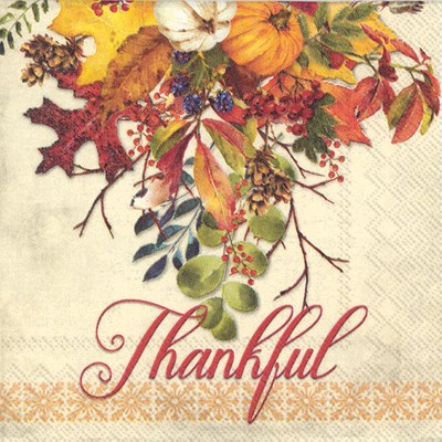 Fall Thankful Gathering Lunch Napkin Fall and Thanksgiving