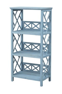 24" Light Blue Three Shelf Unit