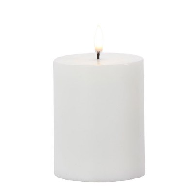 3" x 4" LED White 3D Flame Candle by Uyuni