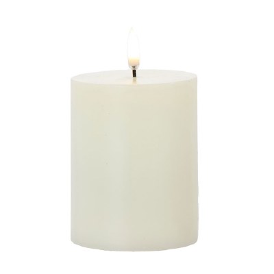 3" x 4" LED Ivory 3D Flame Candle by Uyuni