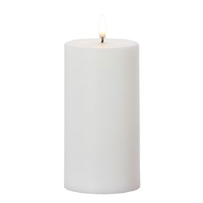 3" x 7" LED White 3D Flame Candle by Uyuni