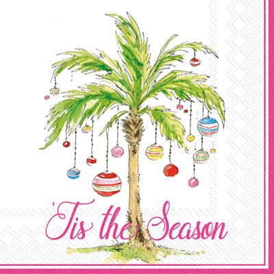 Ornament Palm Beverage Napkin