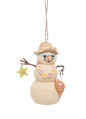 4" Girl Sand Snowman Ornament