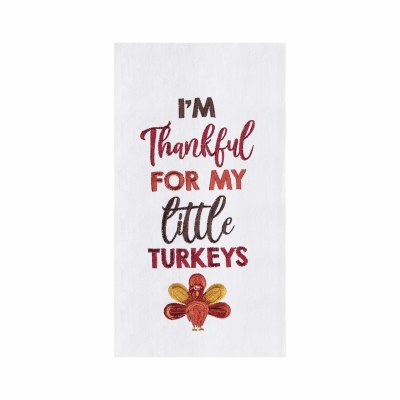 27" x 18" Little Turkeys Kitchen Towel Fall and Thanksgiving