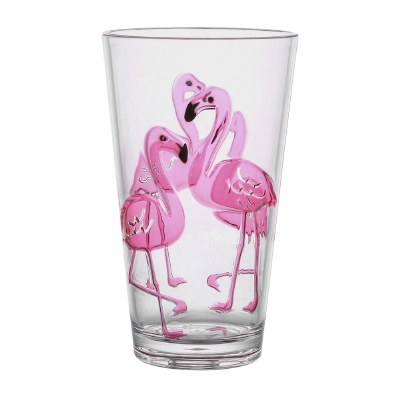 24 oz Pink Flamingo Acrylic Cooler