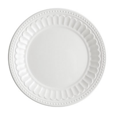 11" Round White Melamine Chateau Plate