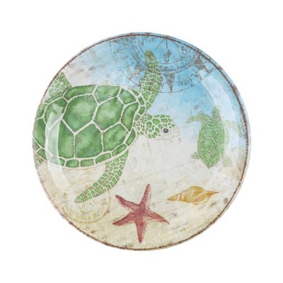 9" Round Sea Turtle Melamine Plate