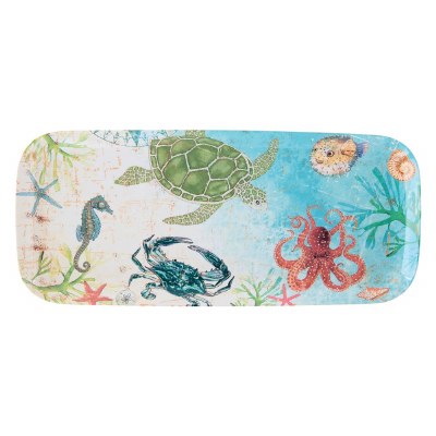 7" x 15" Sealife Melamine Tray