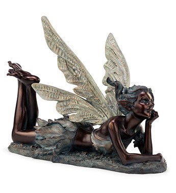 14" Bronze Fairy Daydreaming