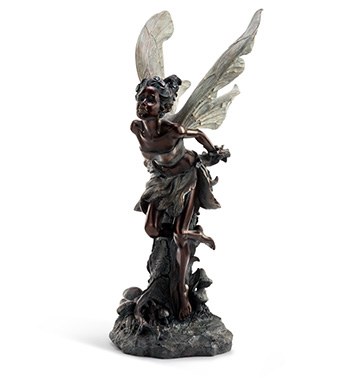 20" Bronze Fairy Blowing a Kiss