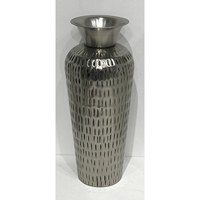 18" Distressed Metal Textured Vase