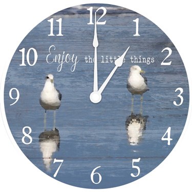 16" Round Enjoy The Little Things Clock