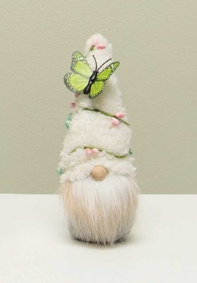 7" Fairy Gnome With Fuzzy Berry Vine and Butterfly Hat
