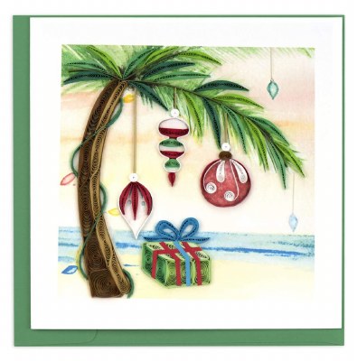 6" Square Quilling Island Holiday Greeting Card