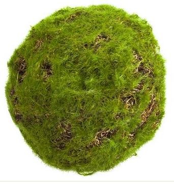 4" Faux Green Moss Orb