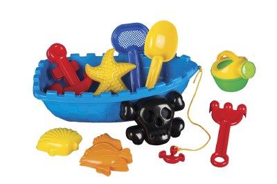 14" Pirate Ship Beach Set