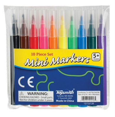 Pack of 10 4" Mini Marker Set