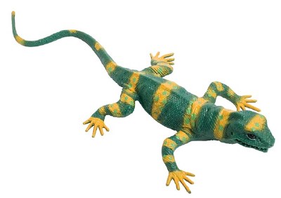 13" Green and Yellow Striped Lizard Squishimal