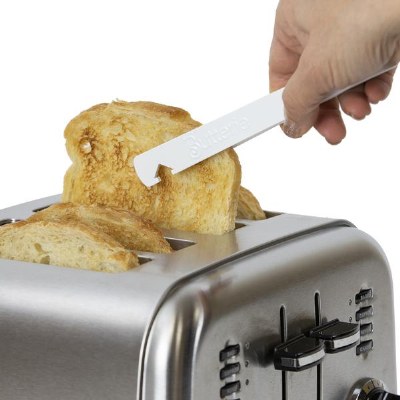 White Butterie Toaster Tongs and Oven Rack Hook