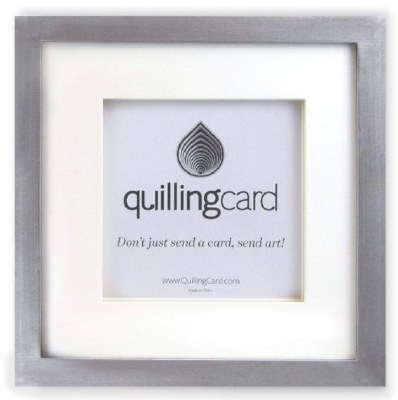 11" Square Brushed Silver Shadow Box Frame For Quilling Cards