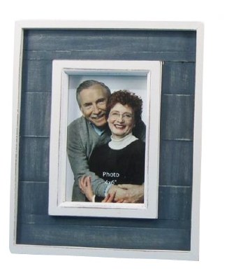4" x 6" Blue Shutter Style Picture Frame