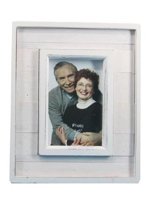 4" x 6" White Shutter Style Picture Frame
