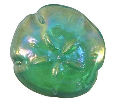 3" Green Glass Sand Dollar