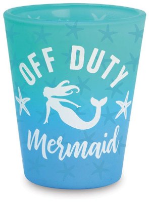 1.5 oz Green and Blue Off Duty Mermaid Velvet Shot Glass