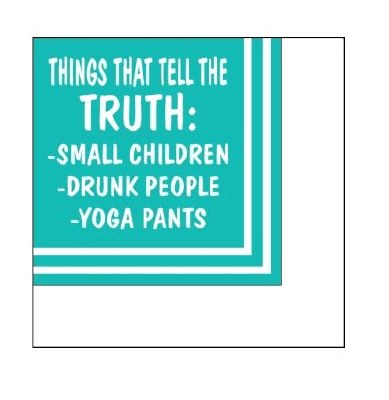 5" Square Things That Tell The Truth Beverage Napkin