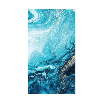8" x 5" Blue and Gold Marbled Wave Guest Towels