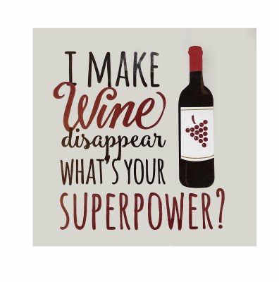 5" Square I Make Wine Disappear Beverage Napkins