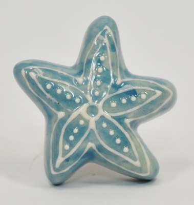 Blue Starfish Drawer Pull