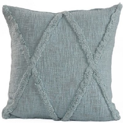 18" Square Pastel Blue "X" Pillow