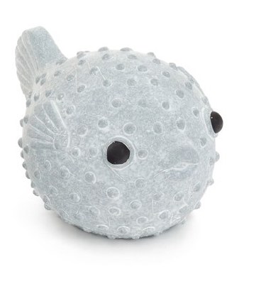 4" Light Blue Dotted Pufferfish Figurine