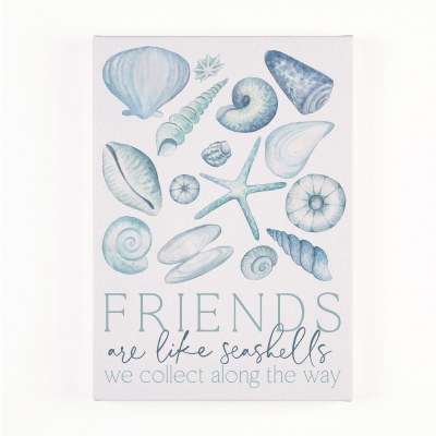 7" x 5" Friend Are Like Seashells Canvas Wall Art