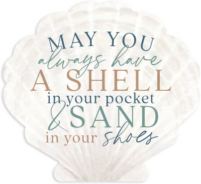 11" x 12" A Shell in Your Pocket Shell Shaped Wall Plaque