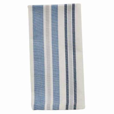 18" Square Blue and White Striped Chiswell Cloth Napkin