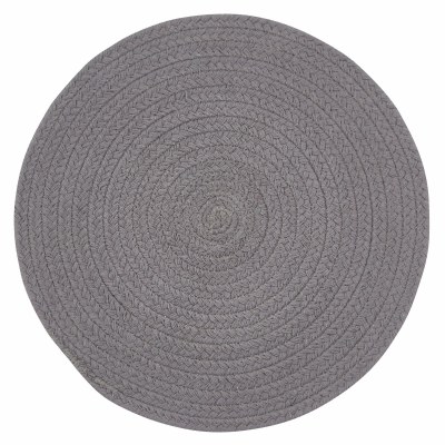 15" Round Gray Charcoal Essex Placemat