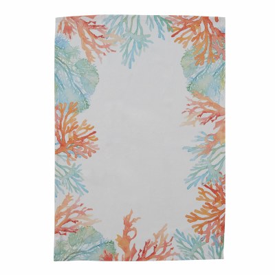18" x 26" Blue, Green and Orange Coral Reef Kitchen Towel