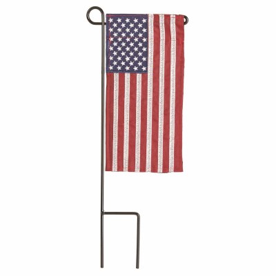 9" x 4" American Flag Garden Flag With Pole