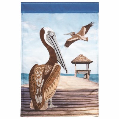 18" x 13" Mini Pelican Pier Garden Flag