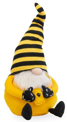 18" Big Beauregard Bee Gnome With Yellow and Black Striped Hat