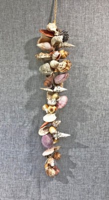 32" Assorted Large Natural Shells on Abaca Rope Strand