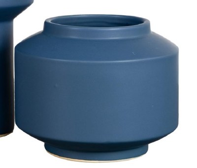 6" Dark Blue Ceramic Cobalt Modern Pot