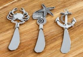 Set of 3 5" Stainless Steel Crab, Shell, & Anchor Spreaders