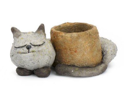 3" Baby Sleeping Kitty Planter